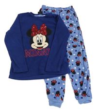 Modré fleecové pyžamo s Minnie zn. Primark