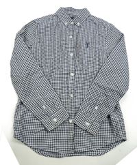 Tmavomodro-bílá kostkovaná košile Next