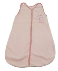 Růžový fleecový spací pytel s králíčkem 