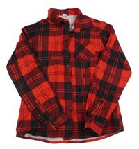 Červeno-černá kostkovaná košile