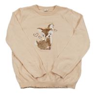 Meruňkový svetr s laní Topolino