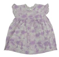 Lila-bílá batikovaná šatová tunika George