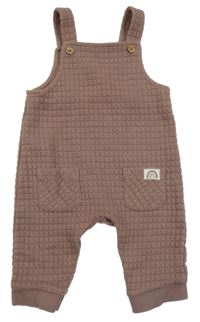 Starofialové žebrované laclové tepláky Nutmeg