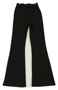 Černé žebrované flare legíny Primark