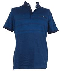 Pánské černo-modré vzorované polo tričko M&S