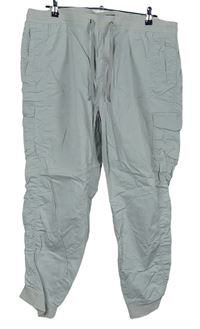 Dámské šedé plátěné cuff kalhoty s kapsami Eddie Baur