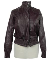 Dámská vínová koženková bunda Zara 