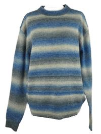 Pánský modro-šedý tónovaný svetr X-mail 