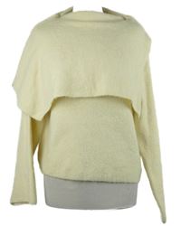 Dámský smetanový svetr s límcem Zara 