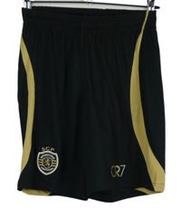 Pánské černé fotbalové funkční kraťasy s pruhy Nike 