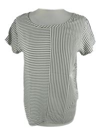 Dámská khaki-bílá pruhovaná halenka Stitch&Soul