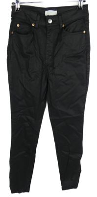 Dámské černé skinny potažené rifle H&M