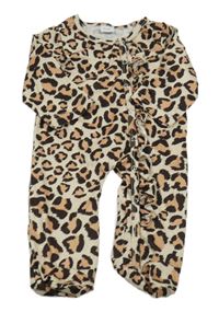 Béžový overal s leopardím vzorem