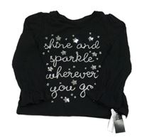 Nové- Černé triko s nápisem Dunnes