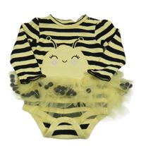 Černo-žluté pruhované body se včelkou a tutu sukní