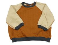 Rezavo-béžová lehce zateplená mikina H&M