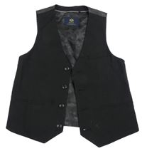 Černo-šedá slavnostní vesta Next