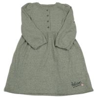 Khaki melírované úpletové šaty Nutmeg