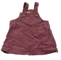 Švestkové manšestrové šaty Lupilu