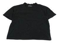 Černé crop tričko ZARA