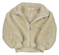 Smetanová kožešinová podšitá bunda H&M