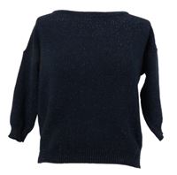 Dámský tmavomodro-stříbrný třpytivý svetr Orsay