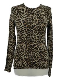 Dámské béžovo-černé vzorované triko Brave Soul