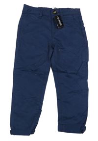 Nové - Tmavomodré plátěné chino kalhoty Dunnes Stores