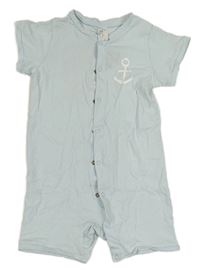 Světlemodrý kraťasový overal s kotvou H&M