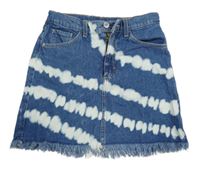Modrá batikovaná riflová sukně Denim Co.
