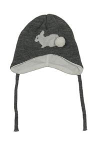 Šedá čepice se zajícem 