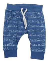 Modré tepláky s auty Miniclub