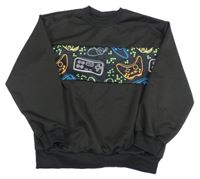 Černá mikina s ovladači 