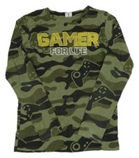 Khaki army triko s nápisem Chapter young