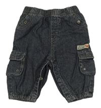 Tmavomodré cuff cargo rifle 