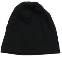 Černá bavlněná beanie čepice 