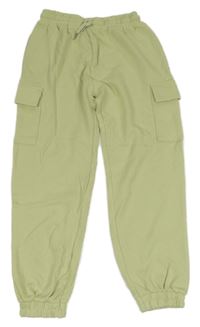 Zelenkavé tepláky s kapsami Next