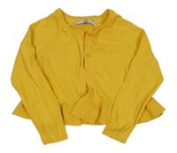 Žlutý propínací svetr M&S