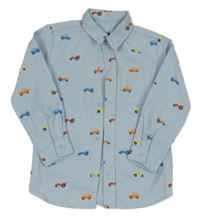 Světlemodrá košile s auty Dunnes