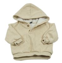 Světlebéžová melírovaná mikina s kapucí kiabi