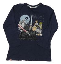 Tmavomodré pyžamové triko -Star wars