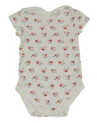 Bílo-růžovo-modré květované body C&A