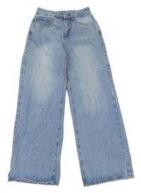Modré wide leg rifle Shein