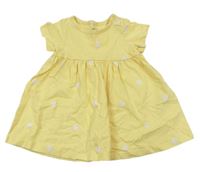 Žluté bavlněné šaty s puntíky M&S