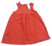 Červené plátěné šaty s kapsou M&Co.