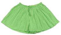 Zelené skládané sukňové kraťasy Zara