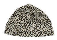 Smetanovo-hnědo-černá vzorovaná bavlněná čepice H&M