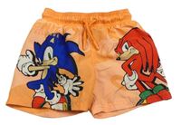 Oranžové plážové kraťasy se Sonicem Primark