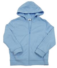 Světlemodrá propínací mikina s kapucí Primark