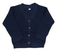 Tmavomodrý propínací svetr M&S